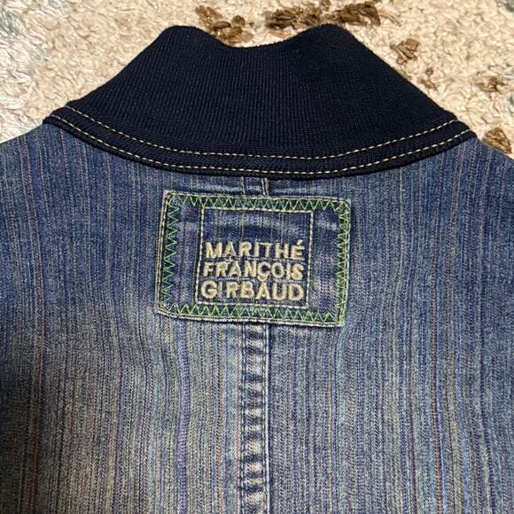 Vintage Marithe Francois Girbaud Womens Rainbow Denim Jacket Size Large 90s - Picture 4 of 10